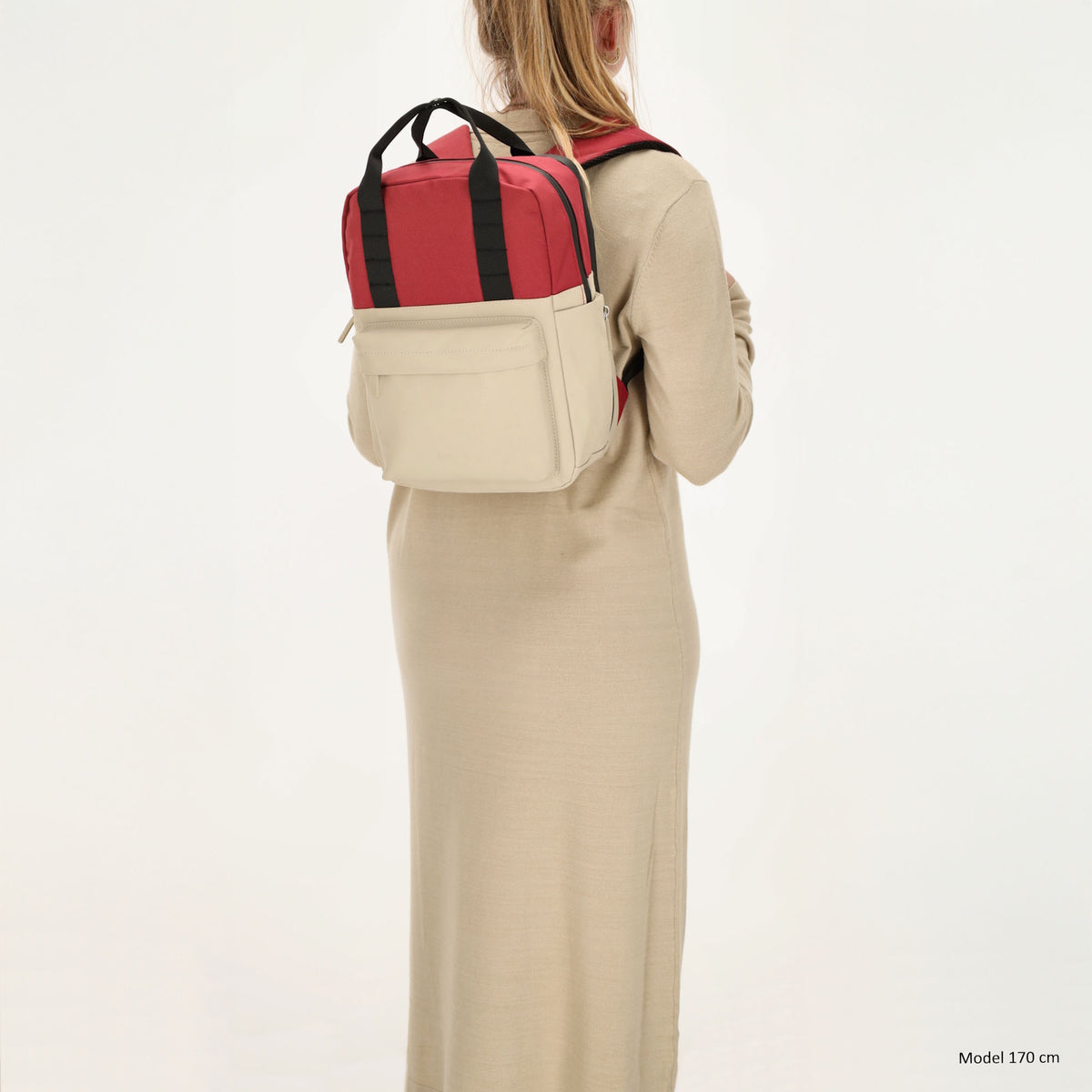 Rucksack 33 x 23,5 x 9cm in Burgunder aus Nylon|Polyester - leder-accessoires.com