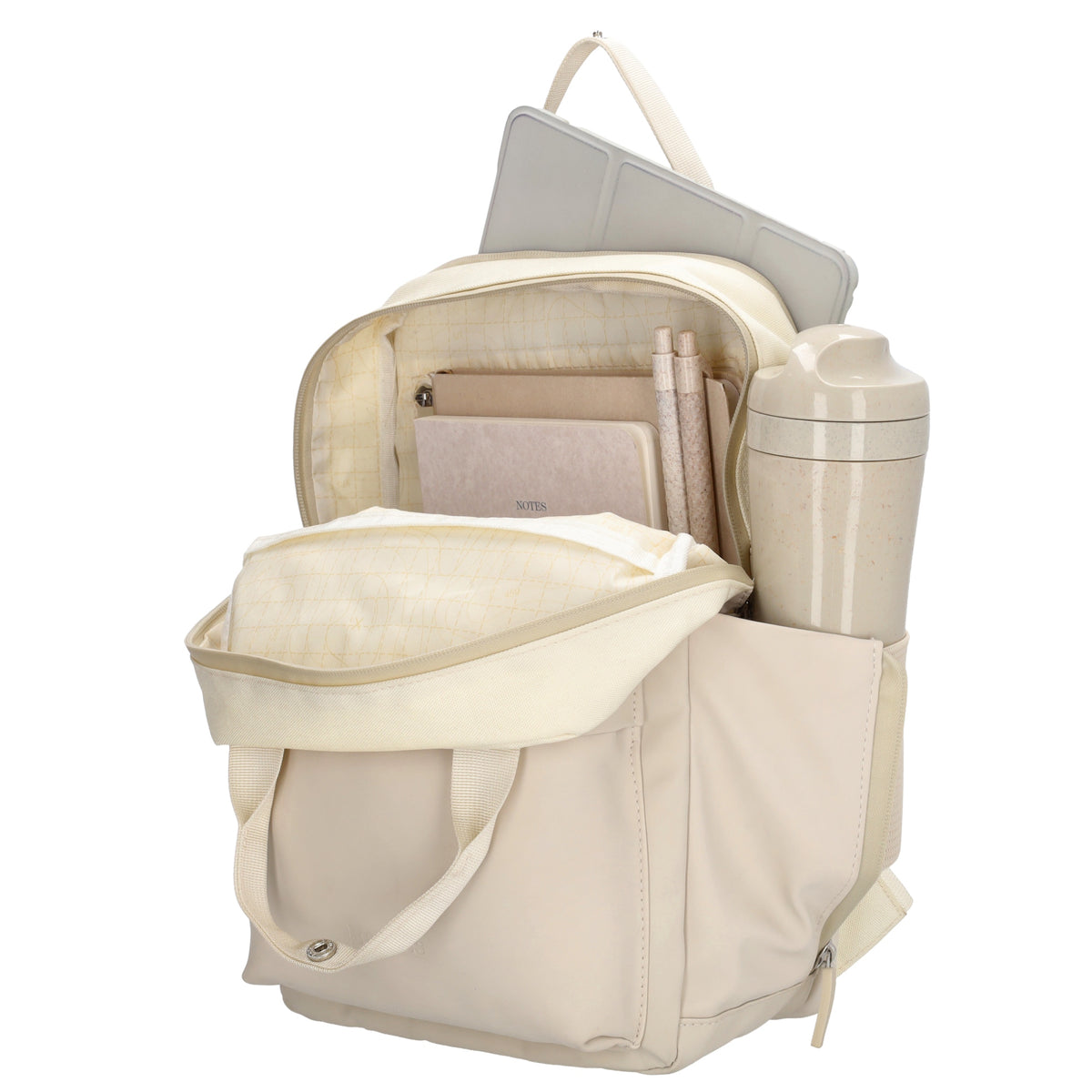 Rucksack 33 x 23,5 x 9cm in Natur aus Nylon|Polyester - leder-accessoires.com