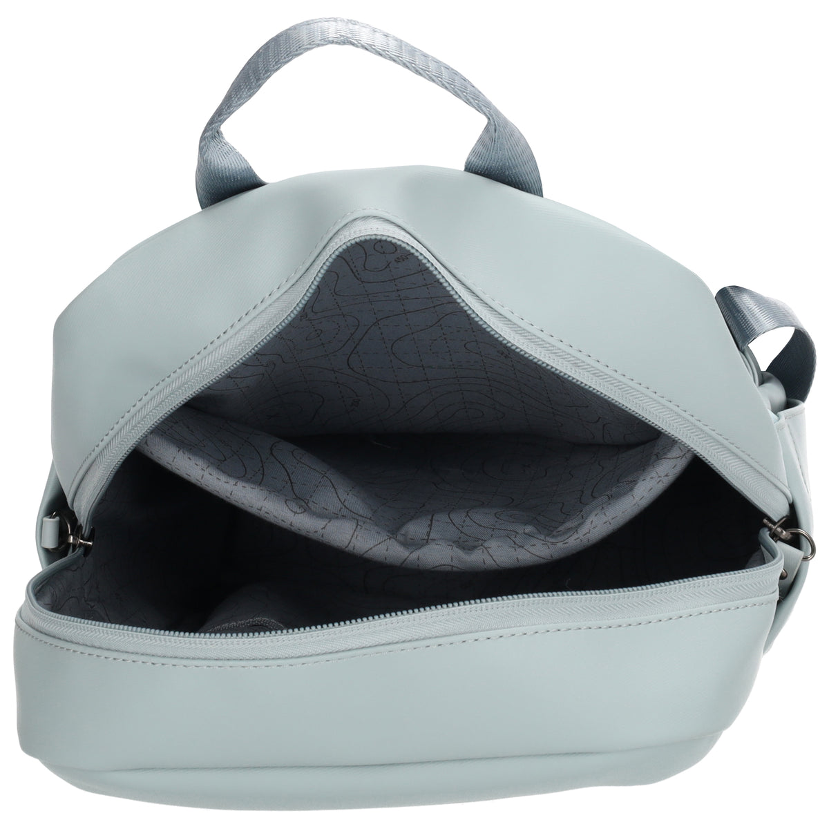 Rucksack 43x29cm in Hellblau mit Aufsteckfunktion - leder-accessoires.com