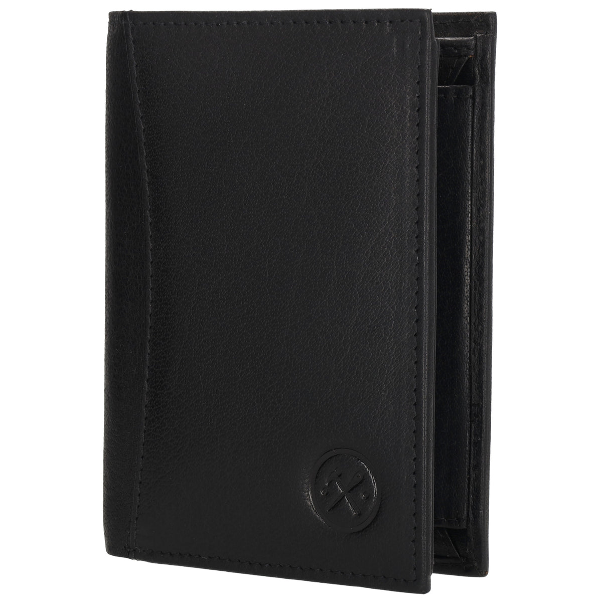 Geldbörse Hochformat 9x12cm in Schwarz aus Leder - leder-accessoires.com