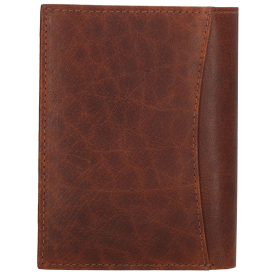 Geldbörse Hochformat 9x12cm in Cognac aus Leder - leder-accessoires.com