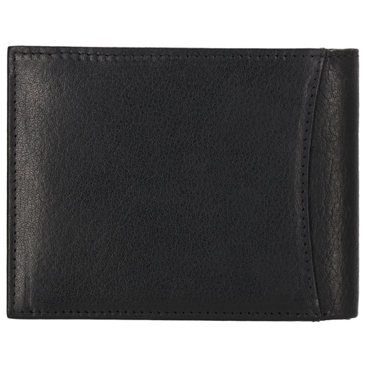 Geldbörse Querformat 9x12cm in Schwarz aus Leder - leder-accessoires.com