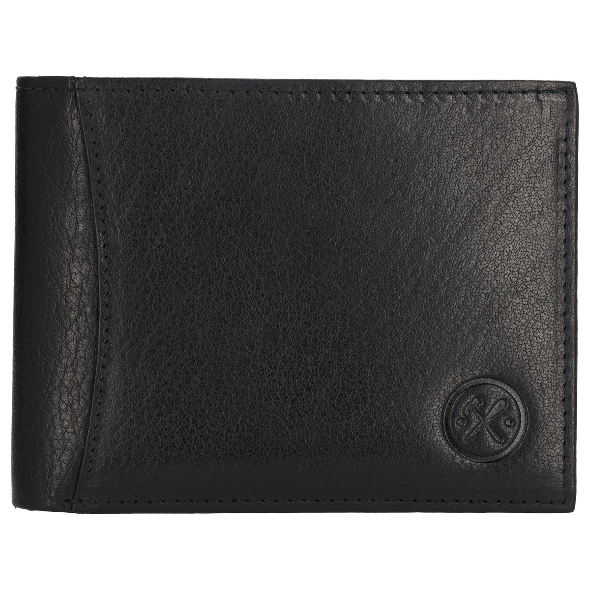 Geldbörse Querformat 9x12cm in Schwarz aus Leder - leder-accessoires.com