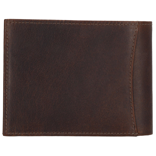 Geldbörse Querformat 9x12cm in Dunkelbraun aus Leder - leder-accessoires.com