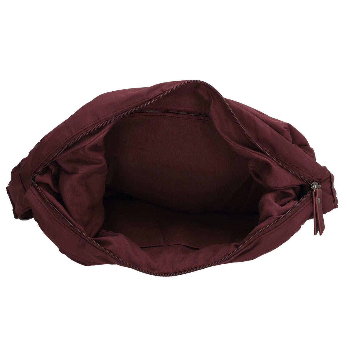 Schultertasche 47x34cm Weinrot aus Nylon|Polyester - leder-accessoires.com