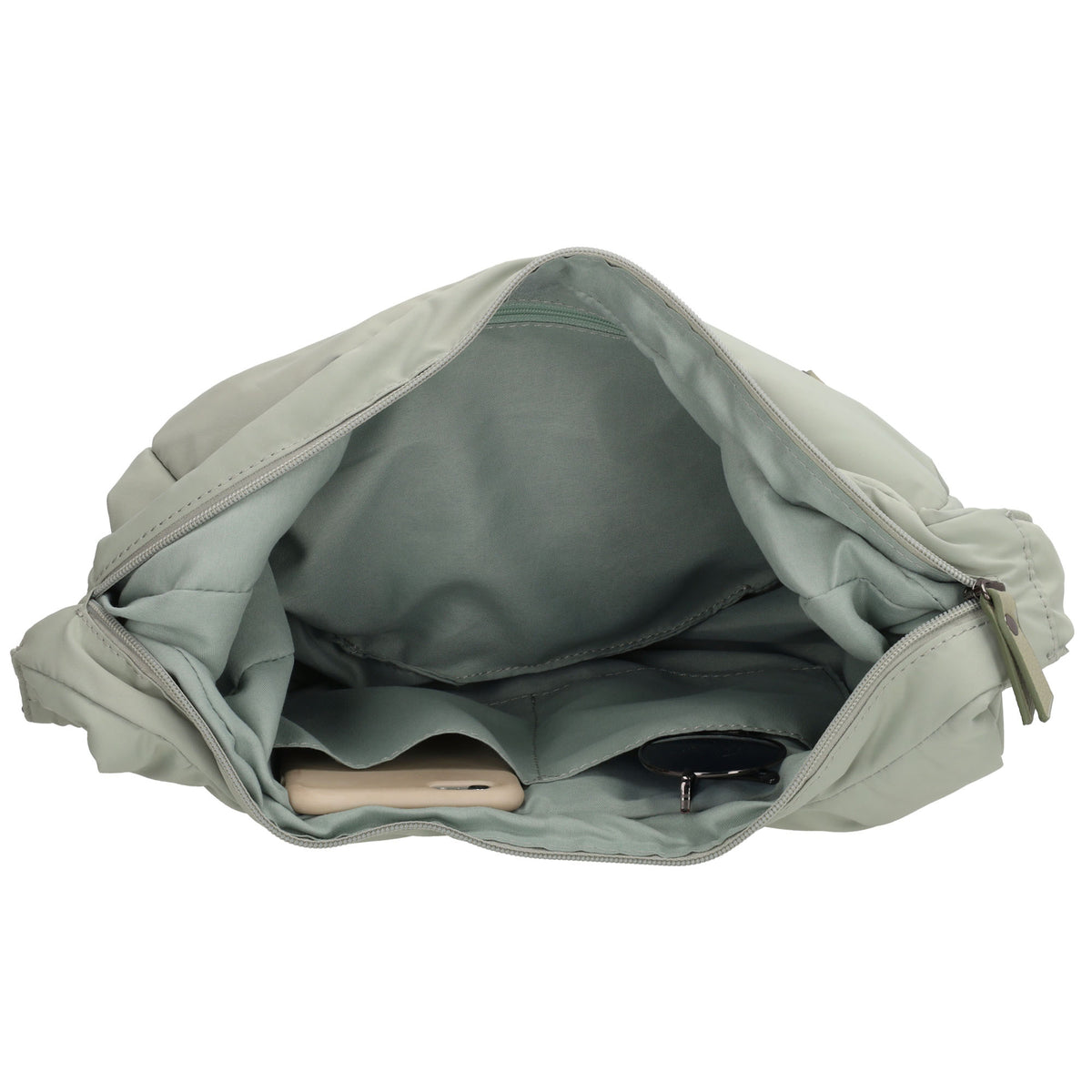 Schultertasche 47x34cm Mint aus Nylon|Polyester - leder-accessoires.com