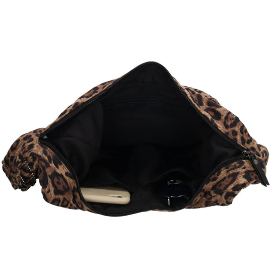 Schultertasche 47x34cm Leo|Beige aus Nylon|Polyester - leder-accessoires.com