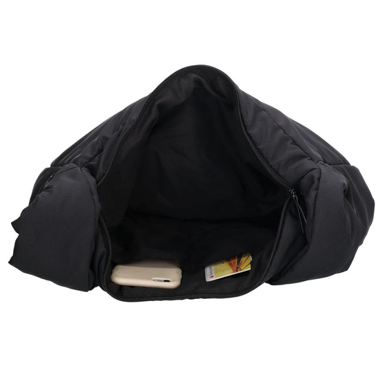 Schultertasche 35x32cm Schwarz aus Nylon|Polyester - leder-accessoires.com