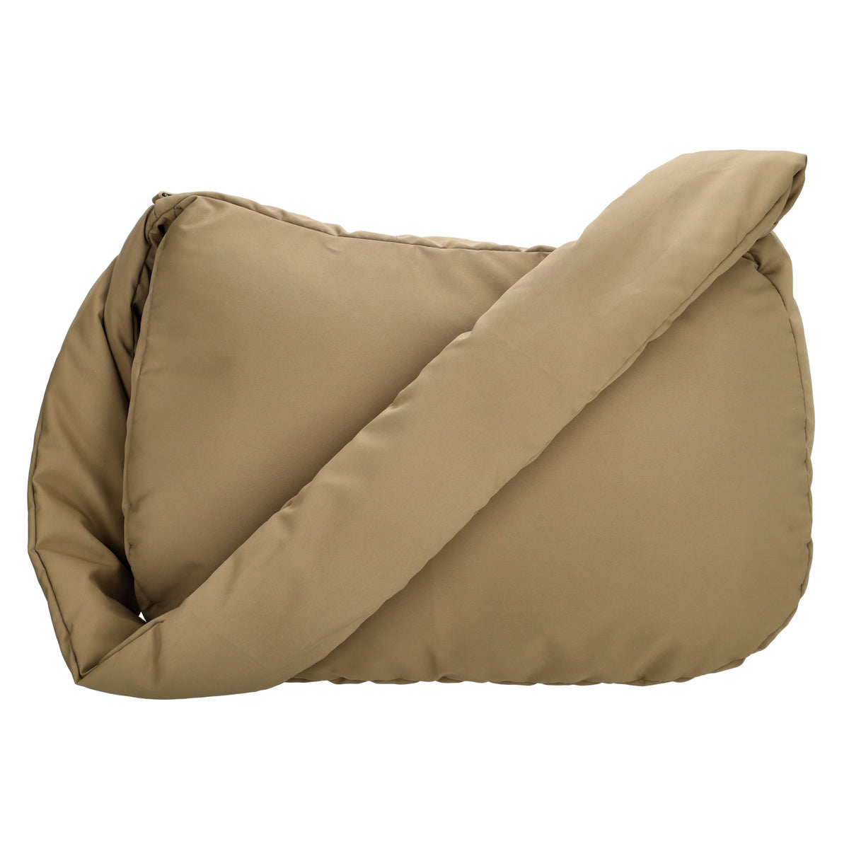 Schultertasche 35x32cm Taupe aus Nylon|Polyester - leder-accessoires.com