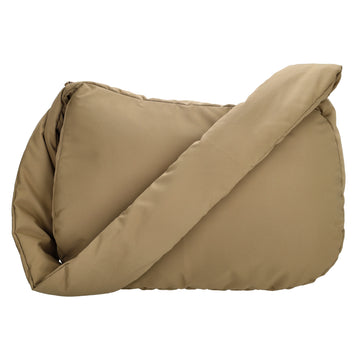 Schultertasche 35x32cm Taupe aus Nylon|Polyester - leder-accessoires.com