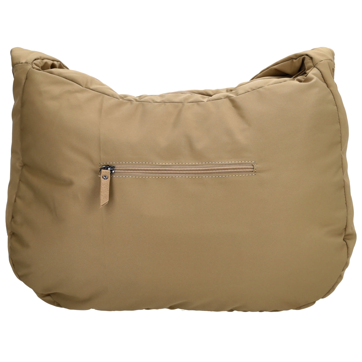 Schultertasche 35x32cm Taupe aus Nylon|Polyester - leder-accessoires.com