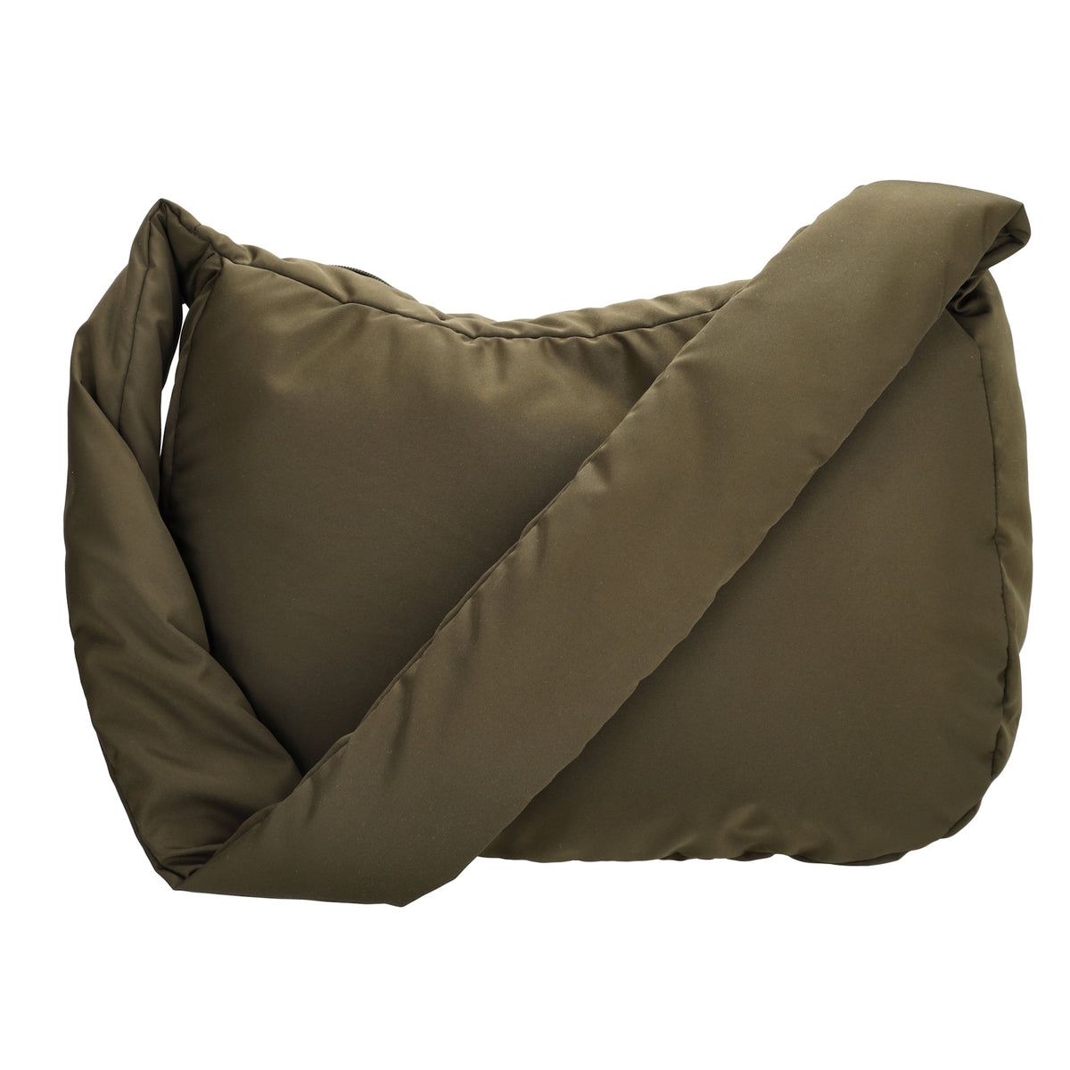 Schultertasche 35x32cm Oliv aus Nylon|Polyester - leder-accessoires.com