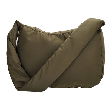 Schultertasche 35x32cm Oliv aus Nylon|Polyester - leder-accessoires.com