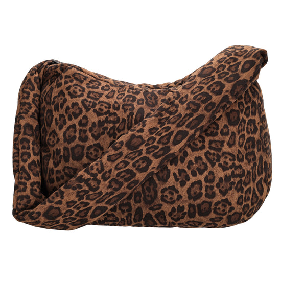 Schultertasche 35x32cm Leo-Optik aus Nylon|Polyester - leder-accessoires.com