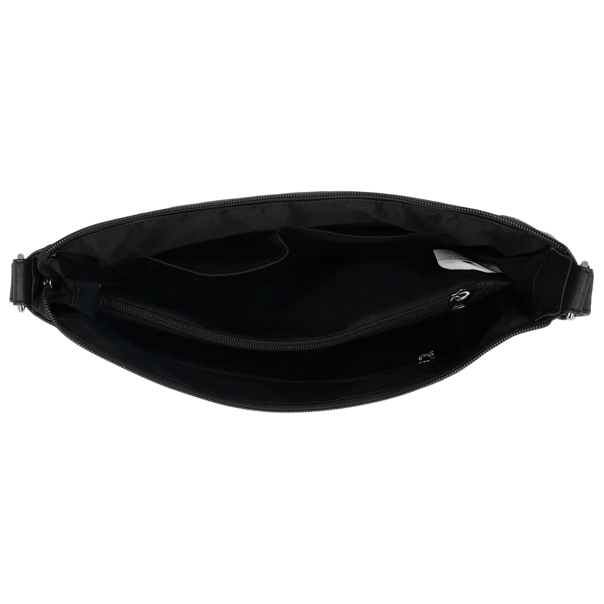 Schultertasche 28x32cm in Schwarz mit Reißverschluss - leder-accessoires.com