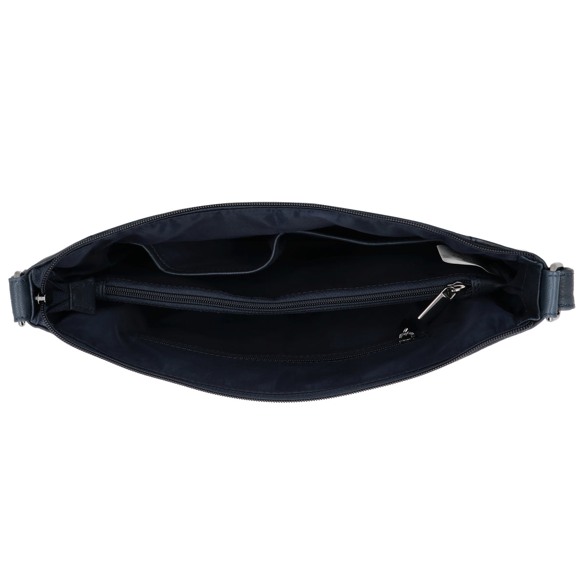 Schultertasche 28x32cm in Blau|Marine mit Reißverschluss - leder-accessoires.com
