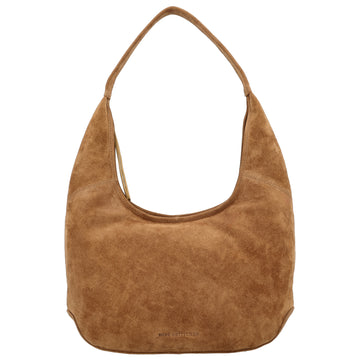 Beuteltasche Wildleder 42x40cm in Camel |Hellbraun - leder-accessoires.com