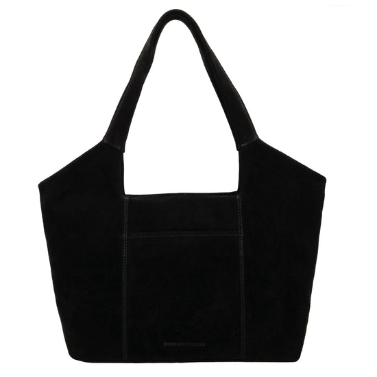 Wildleder-Umhängetasche 47x27cm in Schwarz – Minimalistisch & Edel - leder-accessoires.com