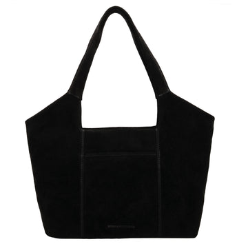 Wildleder-Umhängetasche 47x27cm in Schwarz – Minimalistisch & Edel - leder-accessoires.com