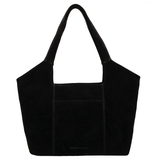 Wildleder-Umhängetasche 47x27cm in Schwarz – Minimalistisch & Edel - leder-accessoires.com