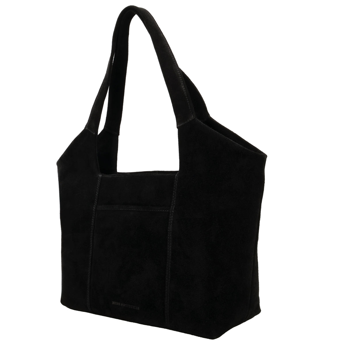 Wildleder-Umhängetasche 47x27cm in Schwarz – Minimalistisch & Edel - leder-accessoires.com