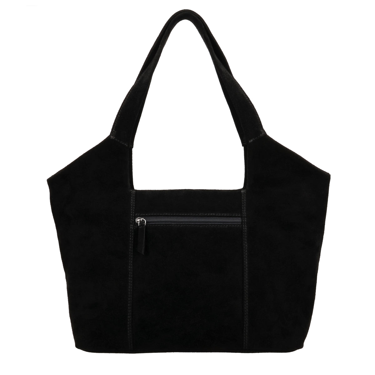 Wildleder-Umhängetasche 47x27cm in Schwarz – Minimalistisch & Edel - leder-accessoires.com
