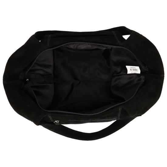 Wildleder-Umhängetasche 47x27cm in Schwarz – Minimalistisch & Edel - leder-accessoires.com