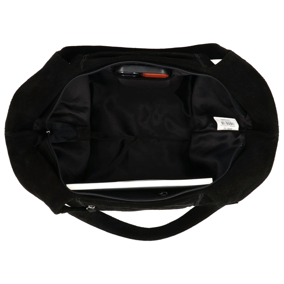 Wildleder-Umhängetasche 47x27cm in Schwarz – Minimalistisch & Edel - leder-accessoires.com