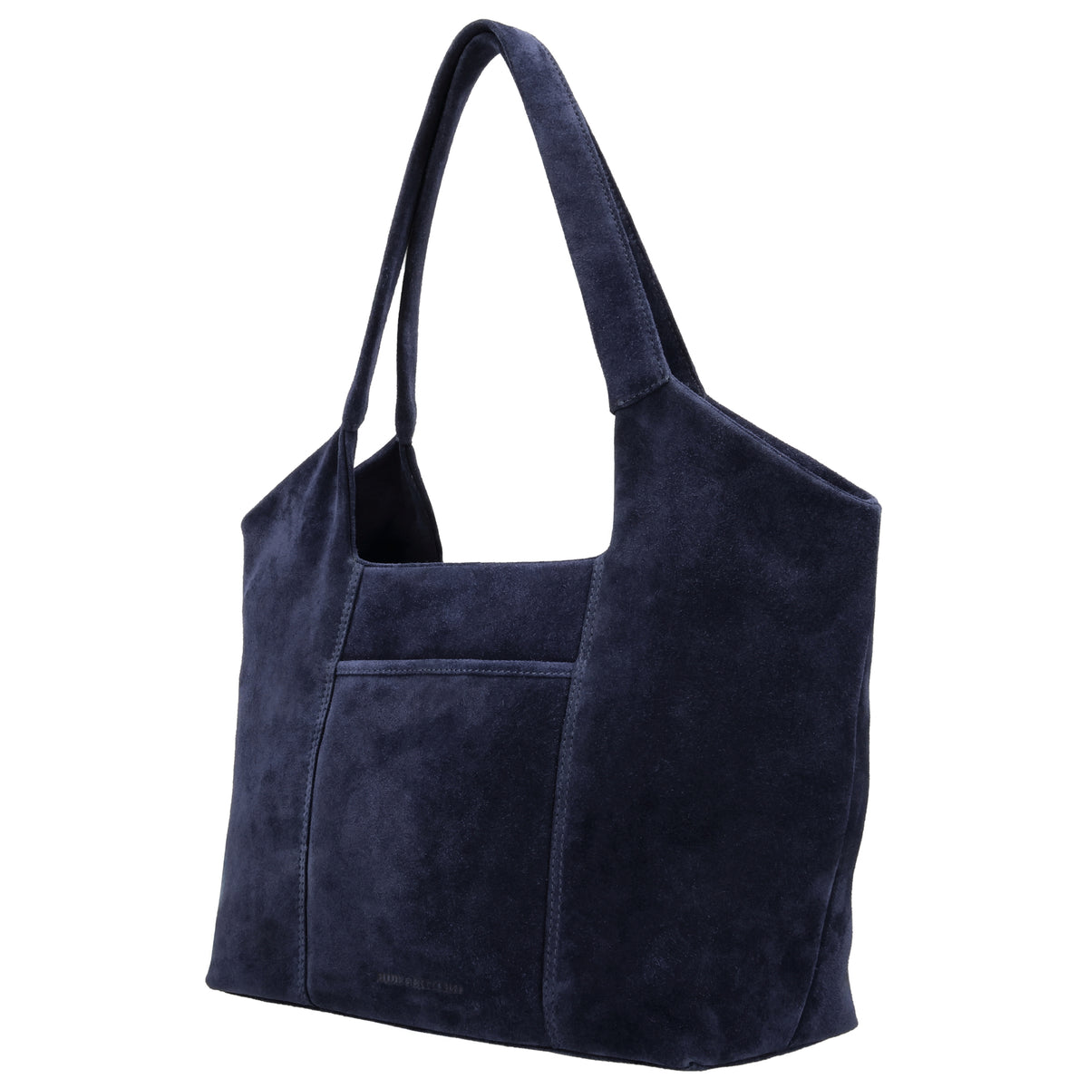 Wildleder-Schultertasche 47x27cm in Blau – Eleganter Alltagsbegleiter - leder-accessoires.com