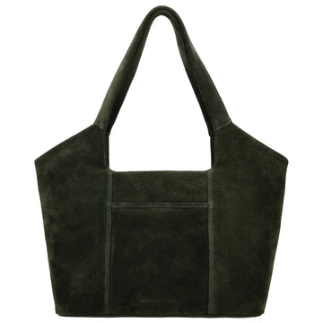 Wildleder-Umhängetasche 47x27cm in Olivgrün – Natürlicher Look - leder-accessoires.com