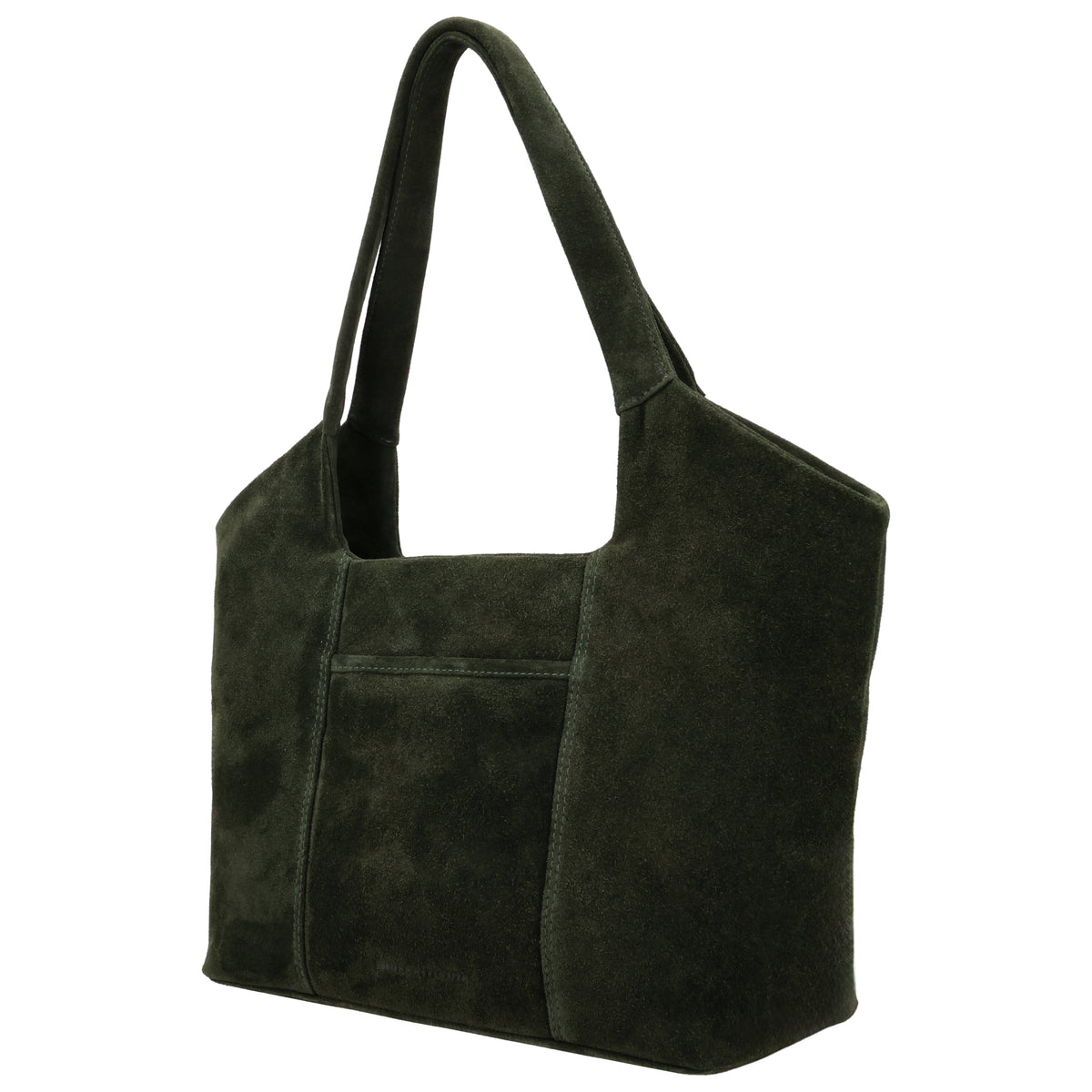 Wildleder-Umhängetasche 47x27cm in Olivgrün – Natürlicher Look - leder-accessoires.com