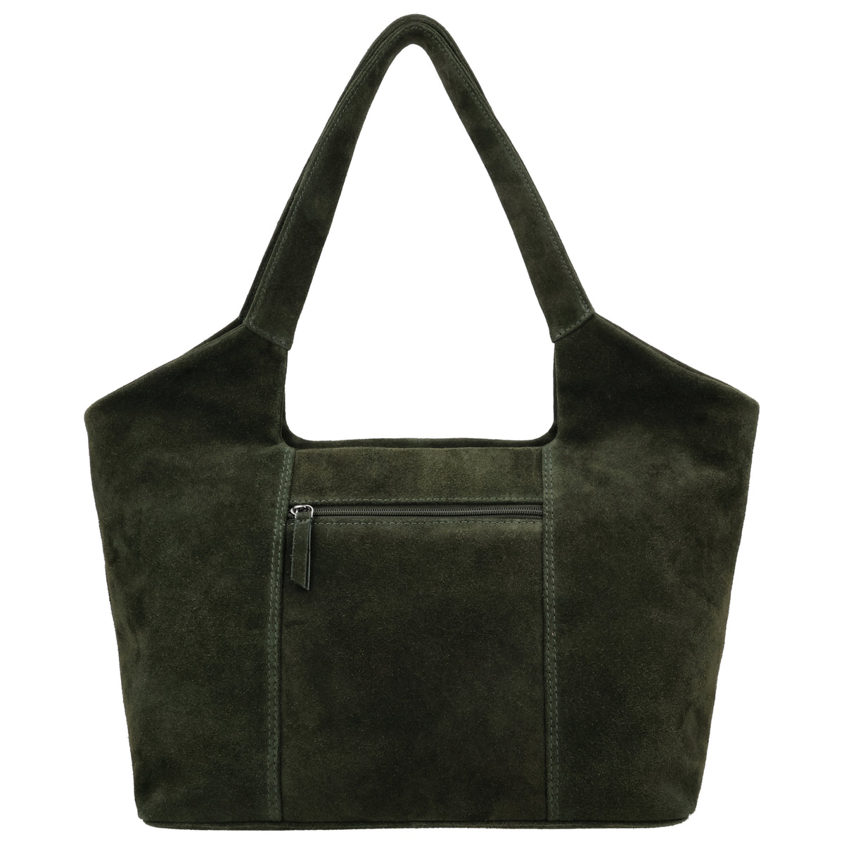 Wildleder-Umhängetasche 47x27cm in Olivgrün – Natürlicher Look - leder-accessoires.com