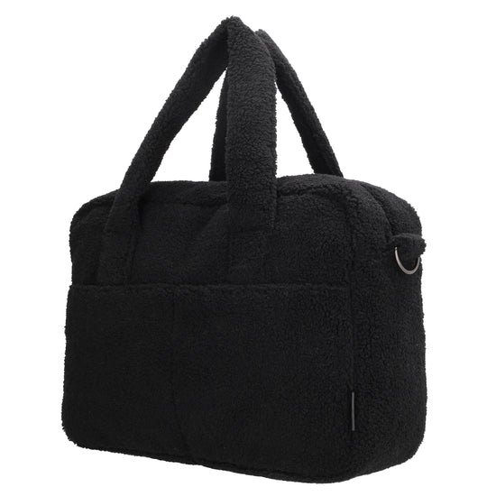 Teddy-Wickeltasche 40x28cm in Schwarz – Stylisch & praktisch - leder-accessoires.com