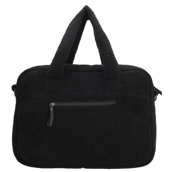 Teddy-Wickeltasche 40x28cm in Schwarz – Stylisch & praktisch - leder-accessoires.com