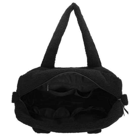 Teddy-Wickeltasche 40x28cm in Schwarz – Stylisch & praktisch - leder-accessoires.com