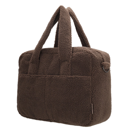 Teddy-Wickeltasche 40x28cm in Braun – Warmer, funktionaler Begleiter - leder-accessoires.com