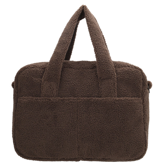 Teddy-Wickeltasche 40x28cm in Braun – Warmer, funktionaler Begleiter - leder-accessoires.com