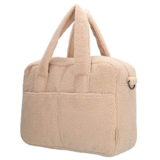 Teddy-Wickeltasche 40x28cm in Creme – Helle, moderne Babybag - leder-accessoires.com