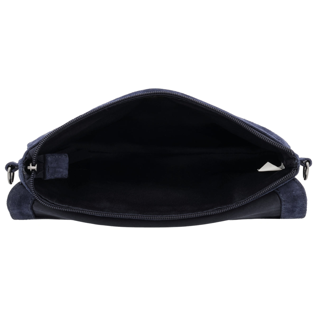 Umhängetasche 24,5x16cm Blau aus Wildleder - leder-accessoires.com