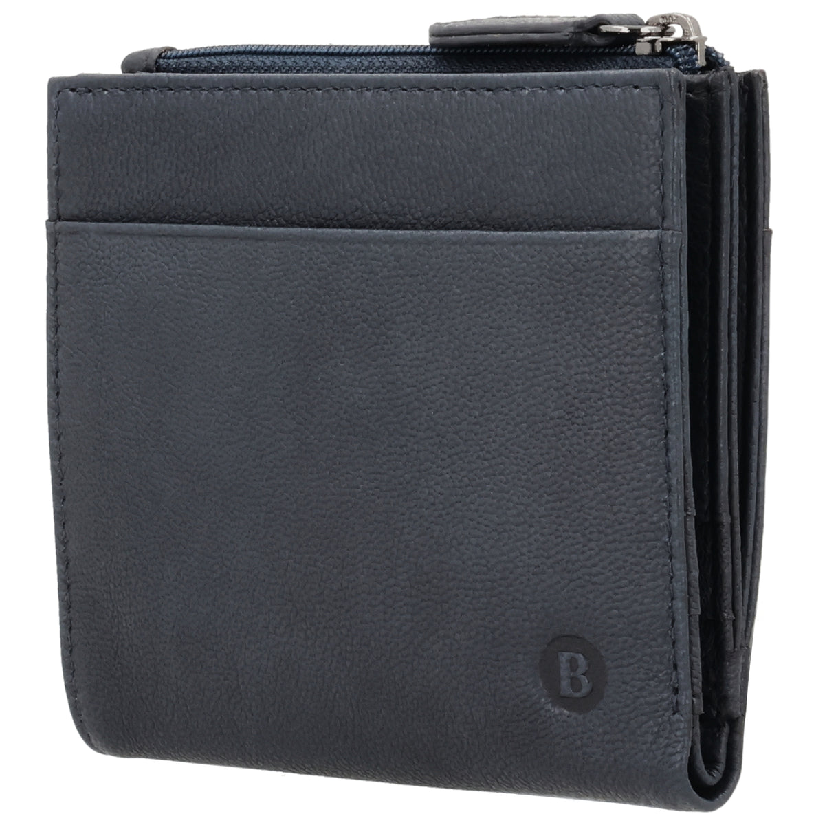 Portemonnaie Blau mit Karten- und Münzfach - leder-accessoires.com