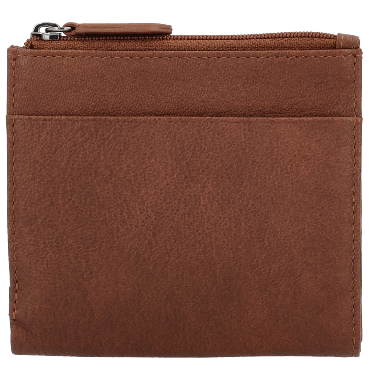 Stilvolle Geldbörse Cognac mit Druckverschluss - leder-accessoires.com