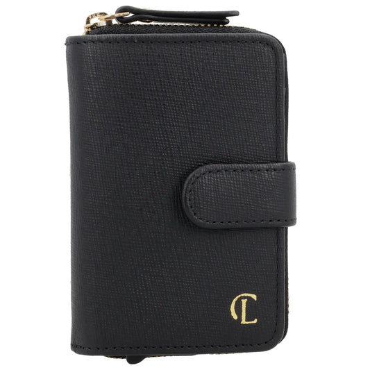 RFID Kartenetui 11x8cm Schwarz kompakt mit Alu-Case