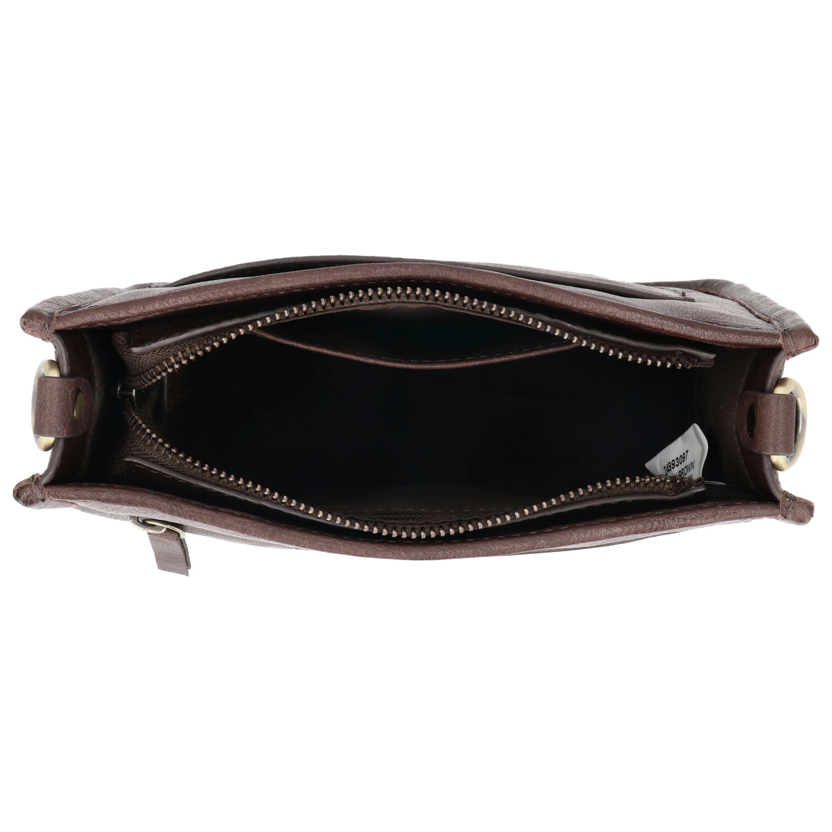 Schultertasche in Braun 20x21,5cm mit Reißverschluss - leder-accessoires.com