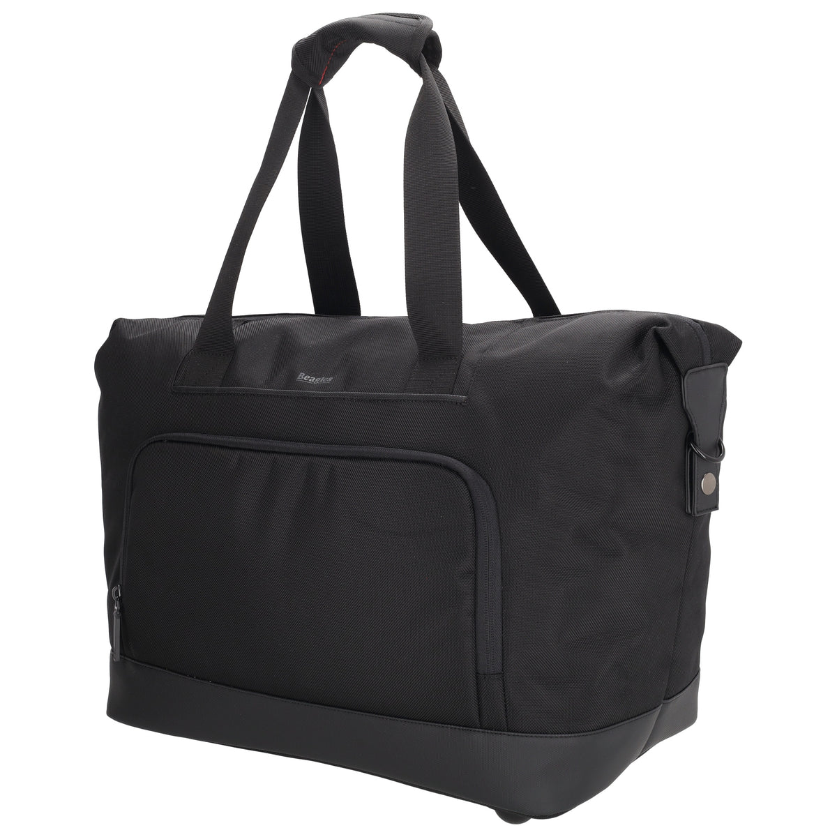Reisetasche 40 x 32cm in Schwarz mit Reißverschluss - leder-accessoires.com