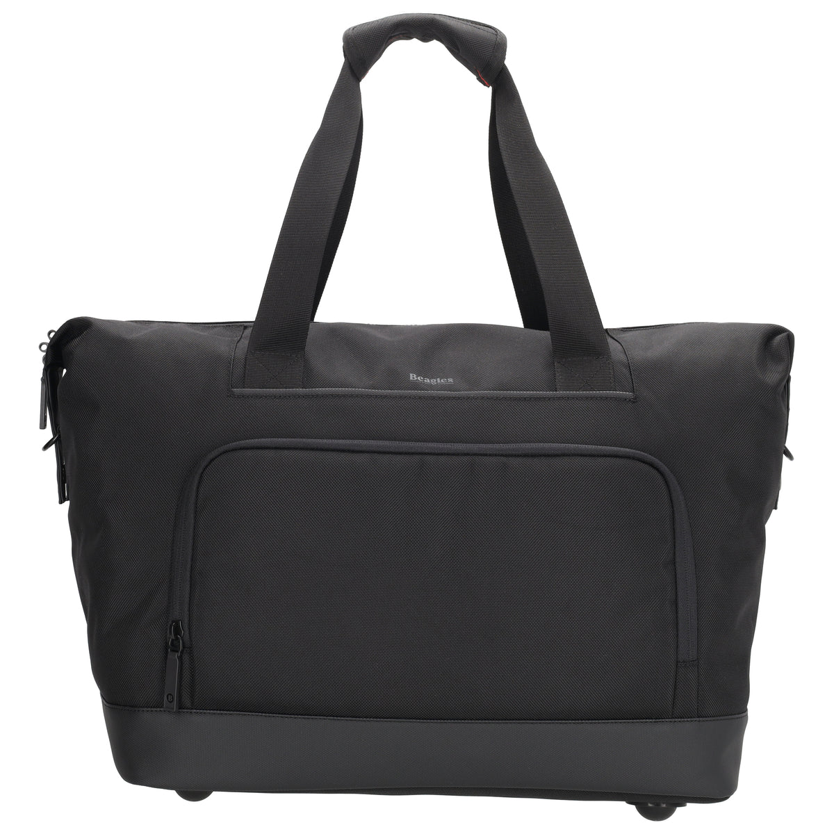 Reisetasche 40 x 32cm in Schwarz mit Reißverschluss - leder-accessoires.com