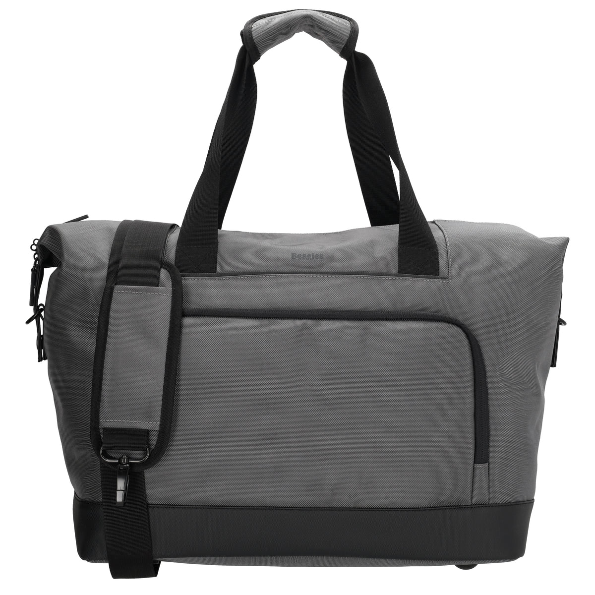 Reisetasche 40 x 32cm in Grau mit Reißverschluss - leder-accessoires.com