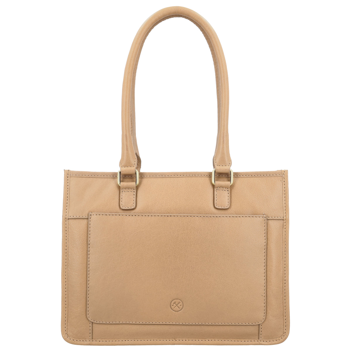 Schultertasche in Beige 21x30cm mit Reißverschluss - leder-accessoires.com