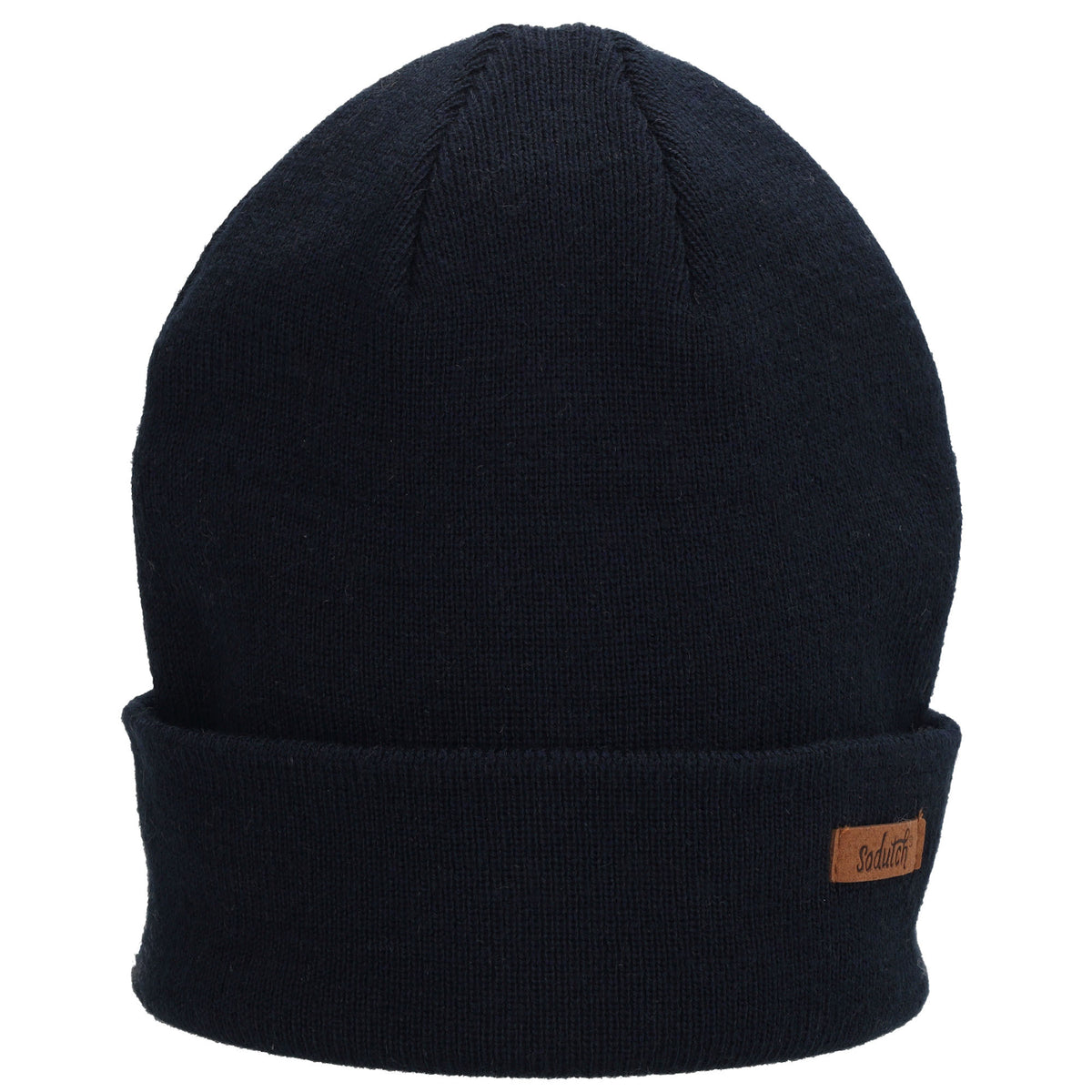 Herren-Wintermütze Marine 22x21,5cm mit Strickmuster und Fleecefutter - leder-accessoires.com