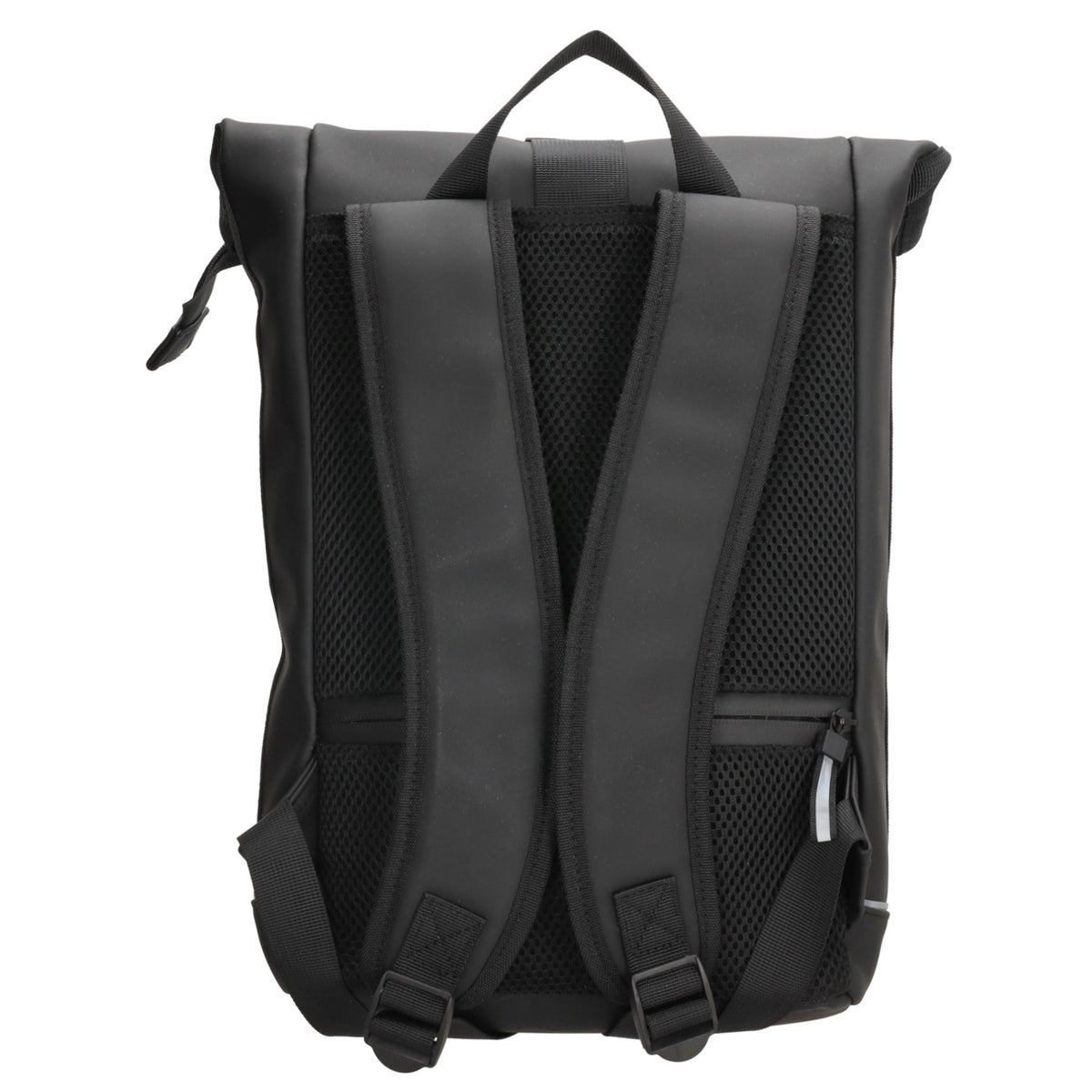 Rolltoprucksack 42x28x10cm in Schwarz mit Klickverschluss - leder-accessoires.com