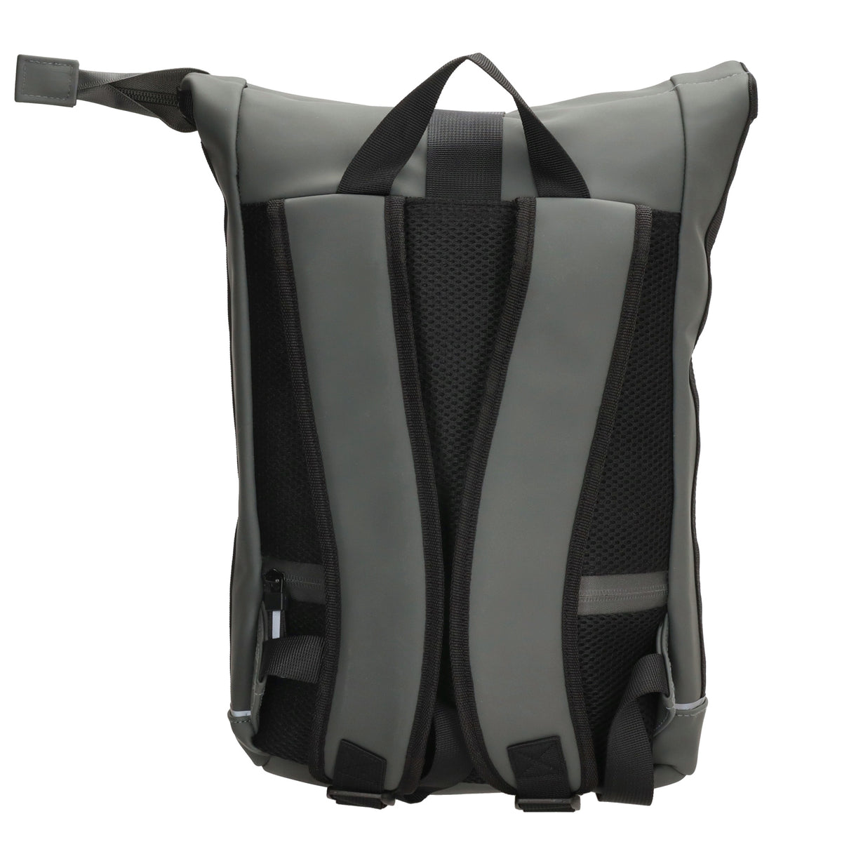 Rolltoprucksack 42x28x10cm in Grau mit Klickverschluss - leder-accessoires.com